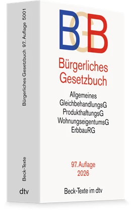 Abbildung von Bürgerliches Gesetzbuch: BGB | 97. Auflage | 2026 | 5001 | beck-shop.de