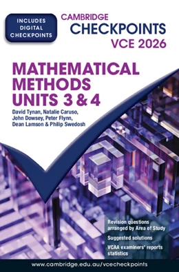 Abbildung von Tynan / Caruso | Cambridge Checkpoints VCE Mathematical Methods Units 3&4 2026 | 1. Auflage | 2025 | beck-shop.de
