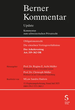 Abbildung von Aebi-Müller / Müller | Arbeitsrecht, Art. 319–362 OR, 13. Ergänzungslieferung | 1. Auflage | 2025 | beck-shop.de