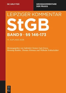 Abbildung von Cirener / Greco | §§ Vor 146-173 | 14. Auflage | 2026 | beck-shop.de