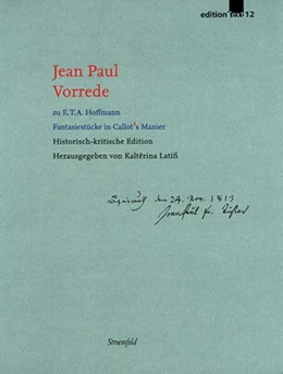 Abbildung von Latifi | Jean Paul: Vorrede zu E.T.A. Hoffmann Fantasiestücke in Callot´s Manier | 1. Auflage | 2020 | 12 | beck-shop.de