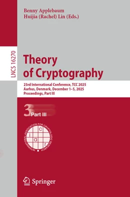 Abbildung von Applebaum / Lin | Theory of Cryptography | 1. Auflage | 2026 | beck-shop.de