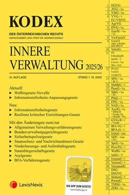 Abbildung von Doralt | KODEX Innere Verwaltung 2025/26 - inkl. App | 31. Auflage | 2025 | beck-shop.de