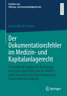 Abbildung von Grimm | Der Dokumentationsfehler im Medizin- und Kapitalanlagerecht | 1. Auflage | 2026 | beck-shop.de
