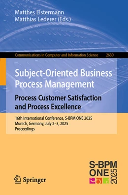 Abbildung von Elstermann / Lederer | Subject-Oriented Business Process Management. Process Customer Satisfaction and Process Excellence | 1. Auflage | 2025 | beck-shop.de