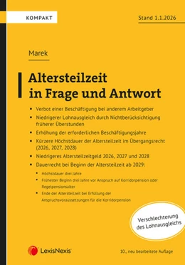 Abbildung von Marek | Altersteilzeit in Frage und Antwort | 10. Auflage | 2025 | beck-shop.de
