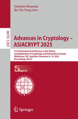 Abbildung von Hanaoka / Yang | Advances in Cryptology – ASIACRYPT 2025 | 1. Auflage | 2025 | beck-shop.de