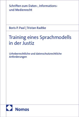 Abbildung von Paal / Radtke | Training eines Sprachmodells in der Justiz | 1. Auflage | 2025 | 84 | beck-shop.de