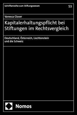 Abbildung von Glaser | Kapitalerhaltungspflicht bei Stiftungen im Rechtsvergleich | 1. Auflage | 2025 | beck-shop.de
