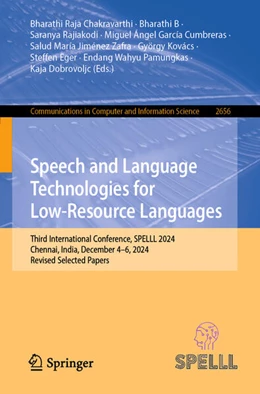 Abbildung von Chakravarthi / B | Speech and Language Technologies for Low-Resource Languages | 1. Auflage | 2025 | beck-shop.de