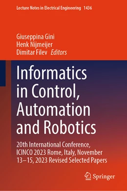 Abbildung von Gini / Nijmeijer | Informatics in Control, Automation and Robotics | 1. Auflage | 2025 | beck-shop.de