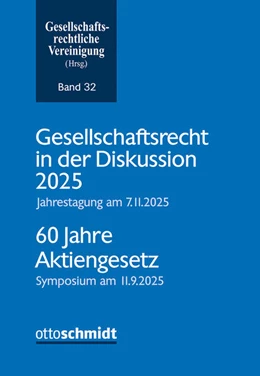 Abbildung von Gesellschaftsrecht in der Diskussion 2025 | 1. Auflage | 2026 | 32 | beck-shop.de