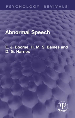 Abbildung von Harries / Boome | Abnormal Speech | 1. Auflage | 2026 | beck-shop.de