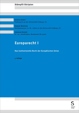 Abbildung von Rieder / Epiney | Europarecht I | 5. Auflage | | beck-shop.de