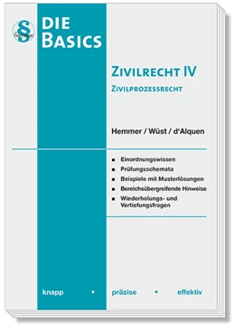 Abbildung von Hemmer / Wüst | Die Basics Zivilrecht IV Zivilprozessrecht | 12. Auflage | 2025 | beck-shop.de