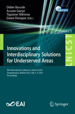 Abbildung von Bassole / Gueye | Innovations and Interdisciplinary Solutions for Underserved Areas | 1. Auflage | 2026 | beck-shop.de