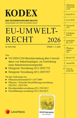 Abbildung von Doralt | KODEX EU-Umweltrecht 2025/26 - inkl. App | 22. Auflage | 2025 | beck-shop.de