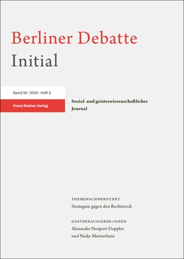 Abbildung von Berliner Debatte Initial 36 (2025) 3 | 1. Auflage | 2025 | beck-shop.de