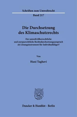 Abbildung von Taghavi | Die Durchsetzung des Klimaschutzrechts | 1. Auflage | 2025 | beck-shop.de