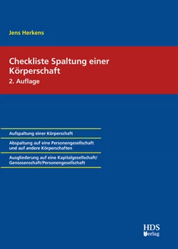 Abbildung von Herkens | Checkliste Spaltung einer Körperschaft | 2. Auflage | 2025 | beck-shop.de
