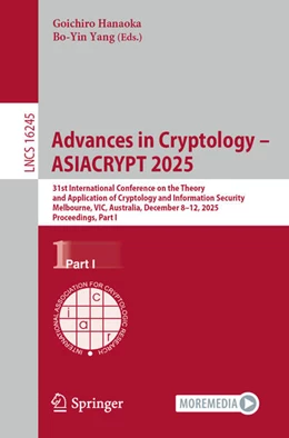 Abbildung von Hanaoka / Yang | Advances in Cryptology - ASIACRYPT 2025 | 1. Auflage | 2025 | beck-shop.de