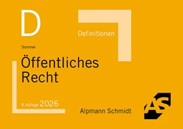 Abbildung von Sommer | Definitionen Öffentliches Recht | 8. Auflage | 2026 | beck-shop.de
