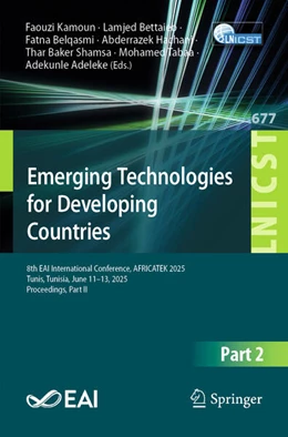 Abbildung von Kamoun / Bettaieb | Emerging Technologies for Developing Countries | 1. Auflage | 2026 | beck-shop.de