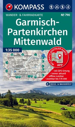 Abbildung von KOMPASS Wanderkarte 790 Garmisch-Partenkirchen, Mittenwald 1:35.000 | 2. Auflage | 2026 | beck-shop.de