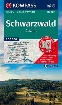 Abbildung von KOMPASS Wanderkarten-Set 888 Schwarzwald Gesamt (4 Karten) 1:50.000 | 2. Auflage | 2026 | beck-shop.de