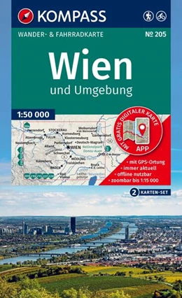 Abbildung von KOMPASS Wanderkarten-Set 205 Wien und Umgebung (2 Karten) 1:50.000 | 2. Auflage | 2026 | beck-shop.de