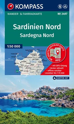 Abbildung von KOMPASS Wanderkarten-Set 2497 Sardinien Nord / Sardegna Nord (4 Karten) 1:50.000 | 2. Auflage | 2026 | beck-shop.de