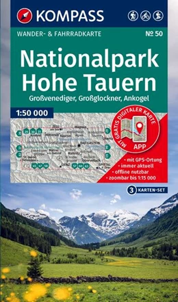 Abbildung von KOMPASS Wanderkarten-Set 50 Nationalpark Hohe Tauern, Großvenediger, Großglockner, Ankogel (3 Karten) 1:50.000 | 2. Auflage | 2026 | beck-shop.de