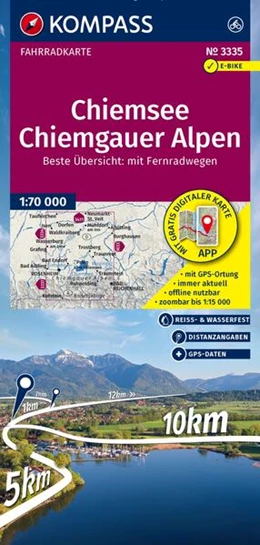 Abbildung von KOMPASS Fahrradkarte 3335 Chiemsee - Chiemgauer Alpen 1:70.000 | 2. Auflage | 2026 | beck-shop.de