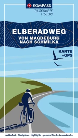 Abbildung von KOMPASS Fahrrad-Tourenkarte Elberadweg - von Magdeburg nach Schmilka 1:50.000 | 3. Auflage | 2026 | beck-shop.de