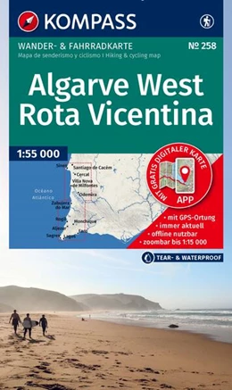 Abbildung von KOMPASS Wanderkarte 258 Algarve West, Costa Vicentina - Fischerpfad 1:55.000 | 1. Auflage | 2026 | beck-shop.de