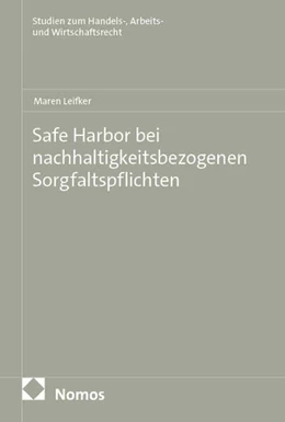 Abbildung von Leifker | Safe Harbor bei nachhaltigkeitsbezogenen Sorgfaltspflichten | 1. Auflage | 2026 | beck-shop.de