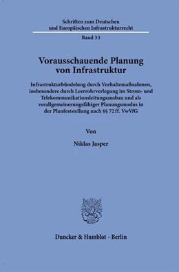 Abbildung von Jasper | Vorausschauende Planung von Infrastruktur | 1. Auflage | 2026 | beck-shop.de