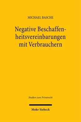 Abbildung von Basche | Negative Beschaffenheitsvereinbarungen mit Verbrauchern | 1. Auflage | 2026 | beck-shop.de