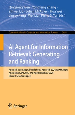 Abbildung von Wen / Zhang | AI Agent for Information Retrieval: Generating and Ranking | 1. Auflage | 2026 | beck-shop.de