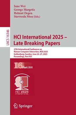 Abbildung von Wei / Margetis | HCI International 2025 - Late Breaking Papers | 1. Auflage | 2026 | beck-shop.de