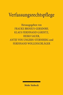 Abbildung von Brosius-Gersdorf / Gärditz | Verfassungsrechtspflege | 1. Auflage | 2026 | beck-shop.de