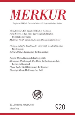 Abbildung von Demand / Knörer | MERKUR 1/2026, Jg.80 | 1. Auflage | 2026 | beck-shop.de