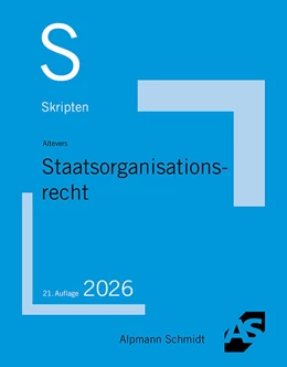 Abbildung von Altevers | Skript Staatsorganisationsrecht | 21. Auflage | 2026 | beck-shop.de