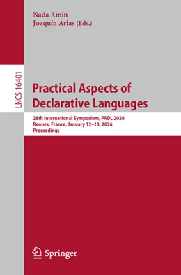Abbildung von Amin / Arias | Practical Aspects of Declarative Languages | 1. Auflage | 2026 | beck-shop.de