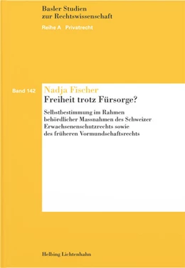 Abbildung von Fischer | Freiheit trotz Fürsorge?
 | 1. Auflage | 2026 | Band 142 | beck-shop.de
