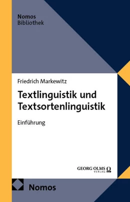 Abbildung von Markewitz | Textlinguistik und Textsortenlinguistik | 1. Auflage | 2026 | beck-shop.de
