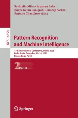 Abbildung von Mitra / Saha | Pattern Recognition and Machine Intelligence | 1. Auflage | 2026 | beck-shop.de