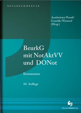 Abbildung von Armbrüster / Preuß | BeurkG mit NotAktVV und DONot | 10. Auflage | 2026 | beck-shop.de