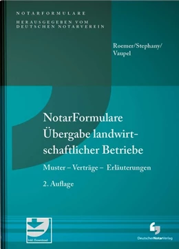 Abbildung von Roemer / Stephany | NotarFormulare Übergabe landwirtschaftlicher Betriebe | 2. Auflage | 2026 | beck-shop.de