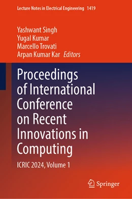 Abbildung von Singh / Kumar | Proceedings of International Conference on Recent Innovations in Computing | 1. Auflage | 2026 | beck-shop.de